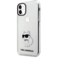 Apple iPhone 11 Kılıf Karl Lagerfeld Transparan Choupette Dizayn Kapak - Şeffaf