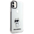 Apple iPhone 11 Kılıf Karl Lagerfeld Transparan Choupette Dizayn Kapak - Şeffaf