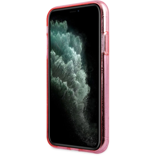 Apple iPhone 11 Kılıf Karl Lagerfeld Transparan Choupette Head Dizayn Kapak - Pembe