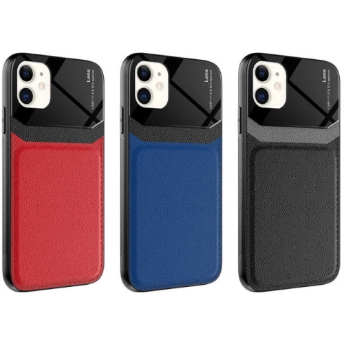 Apple iPhone 11 Kılıf Deri Görünümlü Emiks Kapak - Siyah