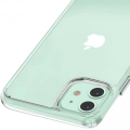 Apple iPhone 11 Kılıf Korumalı Kenarları Silikon Arkası Sert Coss Kapak  - Şeffaf