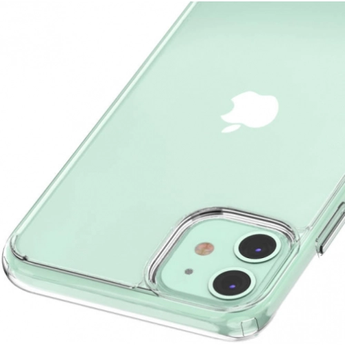 Apple iPhone 11 Kılıf Korumalı Kenarları Silikon Arkası Sert Coss Kapak - Şeffaf