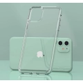 Apple iPhone 11 Kılıf Korumalı Kenarları Silikon Arkası Sert Coss Kapak  - Şeffaf
