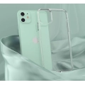 Apple iPhone 11 Kılıf Korumalı Kenarları Silikon Arkası Sert Coss Kapak  - Şeffaf
