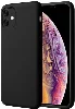 Apple iPhone 11 Kılıf Liquid Serisi İçi Kadife İnci Esnek Silikon Kapak - Siyah