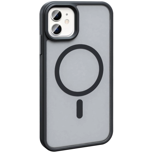 Apple iPhone 11 Kılıf Magsafe Şarj Özellikli Renkli Mat Arka Yüzey Sio Kapak - Koyu Yeşil