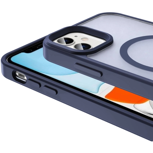 Apple iPhone 11 Kılıf Magsafe Şarj Özellikli Renkli Mat Arka Yüzey Sio Kapak - Lila