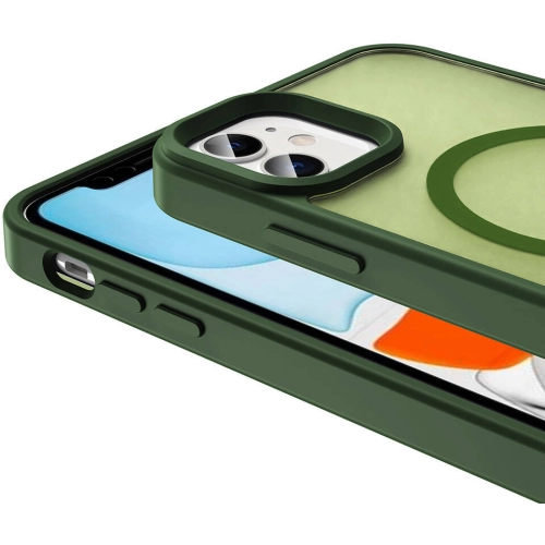 Apple iPhone 11 Kılıf Magsafe Şarj Özellikli Renkli Mat Arka Yüzey Sio Kapak - Lila