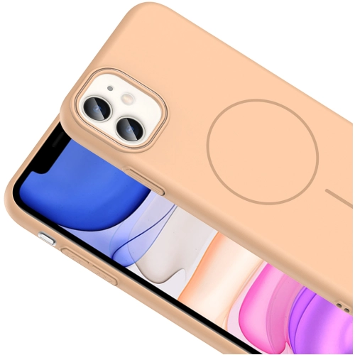 Apple iPhone 11 ile Uyumlu Kılıf Magsafe Şarj Özellikli Ruby Silikon Kapak - Siyah