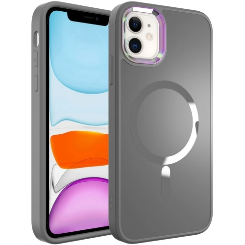 Apple iPhone 11 Kılıf Magsafe Wireless Şarj Özellikli Stil Kapak - Siyah