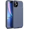 Apple iPhone 11 Kılıf Silikon Parmak İzi Bırakmayan Karbon Soft Negro Kapak - Lacivert