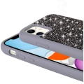 Apple iPhone 11 Kılıf Parlak Taşlı Tasarım Zore Pırlanta Kapak - Gri