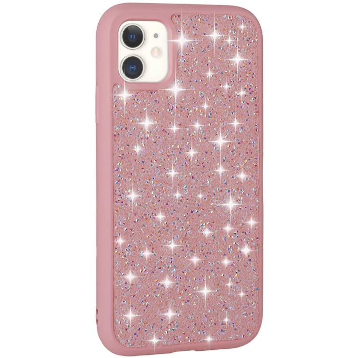 Apple iPhone 11 Kılıf Parlak Taşlı Tasarım Zore Pırlanta Kapak - Pembe