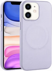 Apple iPhone 11 Kılıf PU Deri Magsafe Wireless Şarj Özellikli Derix Kapak - Lila
