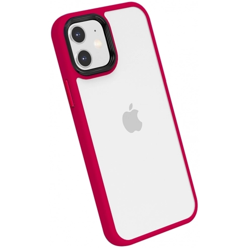 Apple iPhone 11 Kılıf Silikon Arkası Şeffaf CANN Kapak - Kırmızı