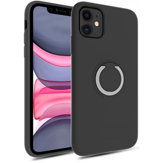 Apple iPhone 11 Kılıf Silikon İnce Mat Esnek Parmak İzi Bırakmayan Plex Kapak - Siyah