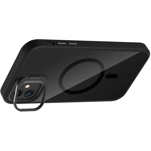 Apple iPhone 11 Kılıf Standlı ve Kamera Lens Hediyeli M-Safe Şarj Özellikli Etro Kapak - Desert Titanyum