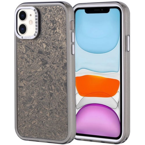 Apple iPhone 11 ile Uyumlu Kılıf Buzlu Parıltılı Lüks Kamera Lens Darbeye Dayanıklı Kapi Kapak - Siyah