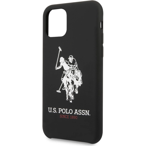 Apple iPhone 11 Kılıf U.S. POLO ASSN. Silikon Büyük Logo Dizayn Kapak - Siyah