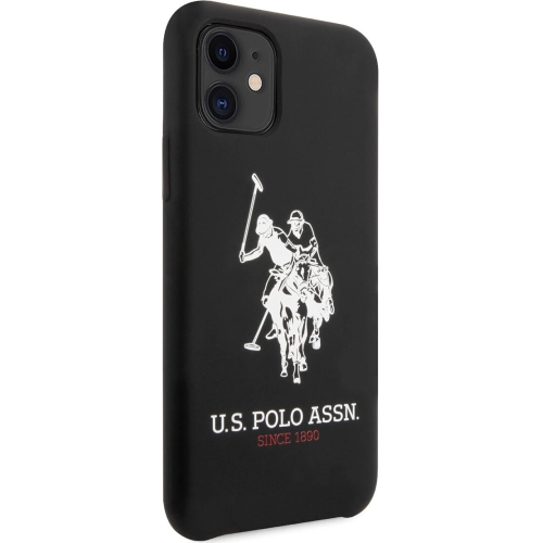 Apple iPhone 11 Kılıf U.S. POLO ASSN. Silikon Büyük Logo Dizayn Kapak - Siyah