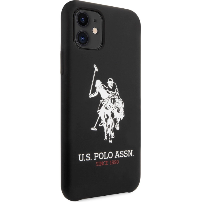 Apple iPhone 11 Kılıf U.S. POLO ASSN. Silikon Büyük Logo Dizayn Kapak - Siyah