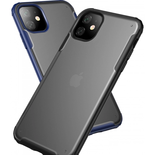 Apple iPhone 11 Kılıf Volks Serisi Kenarları Silikon Arkası Şeffaf Sert Kapak - Kırmızı