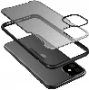 Apple iPhone 11 Kılıf Volks Serisi Kenarları Silikon Arkası Şeffaf Sert Kapak - Lacivert