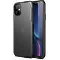 Apple iPhone 11 Kılıf Volks Serisi Kenarları Silikon Arkası Şeffaf Sert Kapak - Siyah