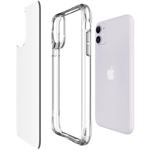 Apple iPhone 11 Kılıf Zore Şeffaf Ultra İnce Airbag Tasarımlı Okka Kapak - Şeffaf