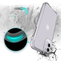 Apple iPhone 11 Kılıf Zore Şeffaf Ultra İnce Airbag Tasarımlı Okka Kapak - Şeffaf