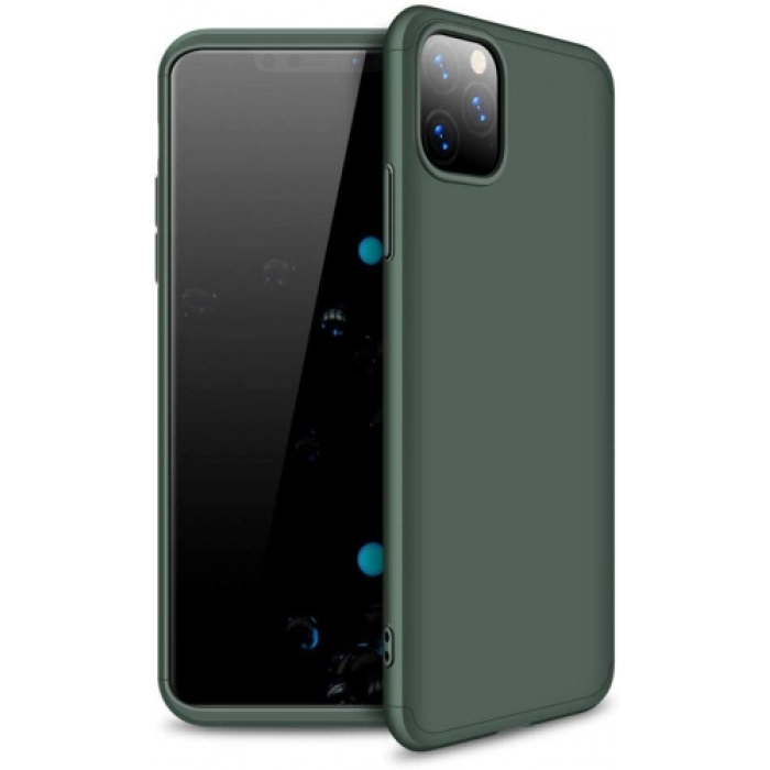 Apple iPhone 11 Pro Kılıf 3 Parçalı 360 Tam Korumalı Rubber AYS Kapak  - Yeşil