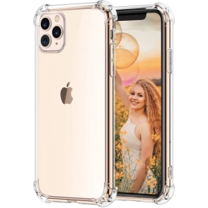 Apple iPhone 11 Pro Kılıf Silikon Köşe Korumalı Airbag Darbe Emici Kapak - Şeffaf