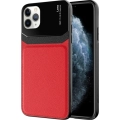 Apple iPhone 11 Pro Kılıf Deri Görünümlü Emiks Kapak - Kırmızı