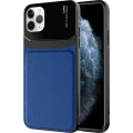Apple iPhone 11 Pro Kılıf Deri Görünümlü Emiks Kapak - Mavi