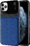Apple iPhone 11 Pro Kılıf Deri Görünümlü Emiks Kapak - Mavi