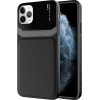Apple iPhone 11 Pro Kılıf Deri Görünümlü Emiks Kapak - Siyah