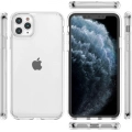 Apple iPhone 11 Pro Kılıf Korumalı Kenarları Silikon Arkası Sert Coss Kapak  - Şeffaf