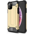 Apple iPhone 11 Pro Max Kılıf Zırhlı Tank Crash Silikon Kapak - Gold