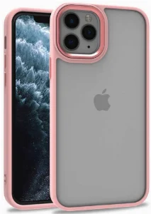 Apple iPhone 11 Pro Max Kılıf Electro Silikon Renkli Flora Kapak - Rose Gold