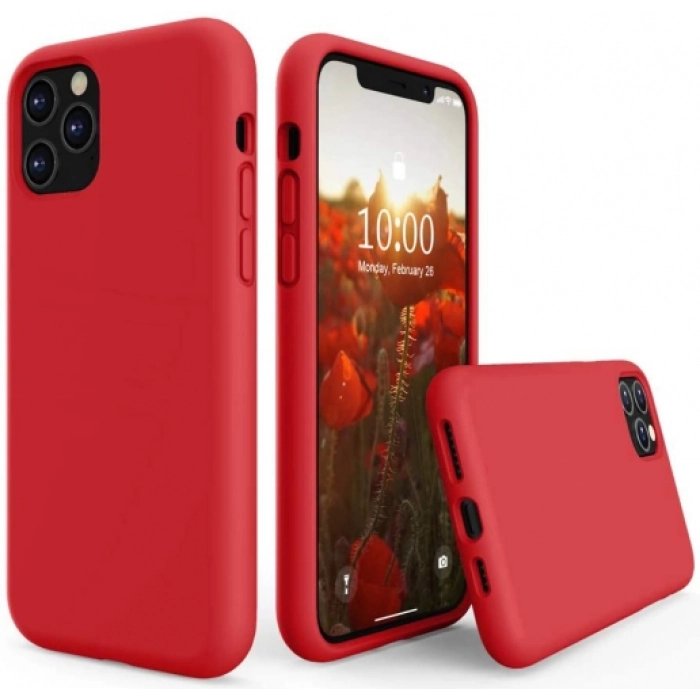 Apple iPhone 11 Pro Max Kılıf İçi Kadife Mat Yüzey LSR Serisi Kapak - Kırmızı