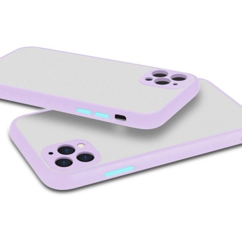 Apple iPhone 11 Pro Max Kılıf Kamera Korumalı Arkası Şeffaf Mat Silikon Kapak - Siyah