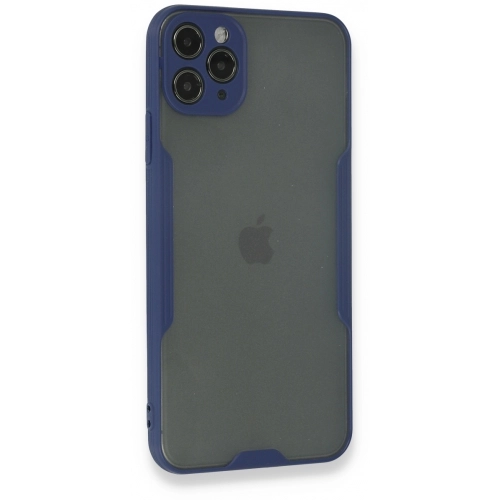 Apple iPhone 11 Pro Max Kılıf Renkli Silikon Kamera Lens Korumalı Şeffaf Parfe Kapak - Lila