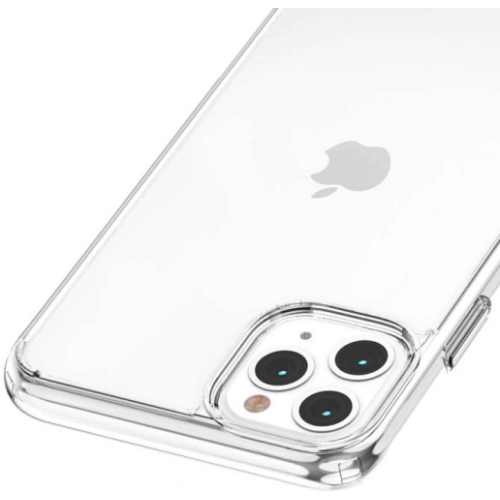 Apple iPhone 11 Pro Max Kılıf Korumalı Kenarları Silikon Arkası Sert Coss Kapak - Şeffaf