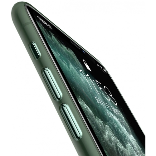 Apple iPhone 11 Pro Max Kılıf Mat Şeffaf Esnek Kaliteli Ultra İnce PP Silikon  - Mavi