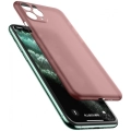 Apple iPhone 11 Pro Max Kılıf Mat Şeffaf Esnek Kaliteli Ultra İnce PP Silikon  - Rose Gold