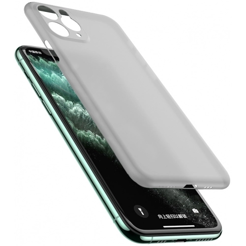 Apple iPhone 11 Pro Max Kılıf Mat Şeffaf Esnek Kaliteli Ultra İnce PP Silikon  - Şeffaf
