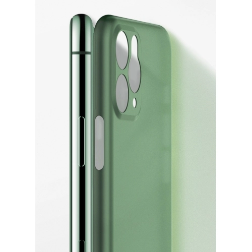 Apple iPhone 11 Pro Max Kılıf Mat Şeffaf Esnek Kaliteli Ultra İnce PP Silikon - Siyah