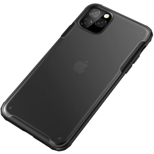 Apple iPhone 11 Pro Max Kılıf Volks Serisi Kenarları Silikon Arkası Şeffaf Sert Kapak - Kırmızı