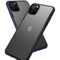 Apple iPhone 11 Pro Max Kılıf Volks Serisi Kenarları Silikon Arkası Şeffaf Sert Kapak - Kırmızı