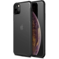 Apple iPhone 11 Pro Max Kılıf Volks Serisi Kenarları Silikon Arkası Şeffaf Sert Kapak - Siyah